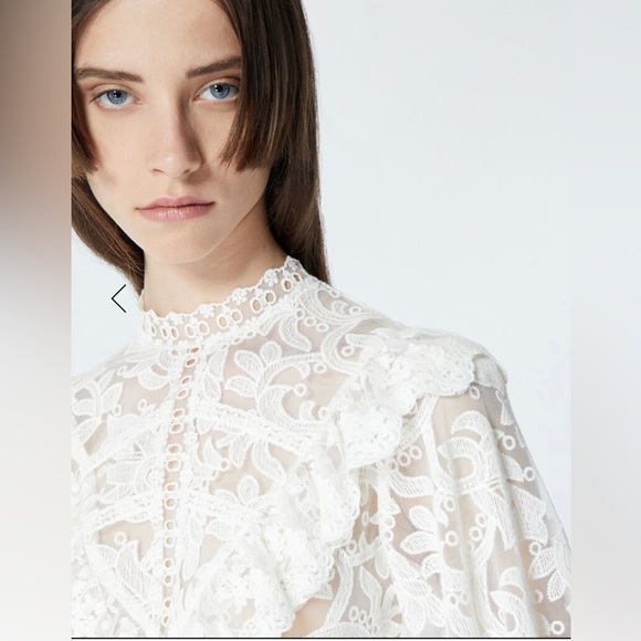 The Kooples lace ruffle blouse Size 1 - Picture 4 of 10